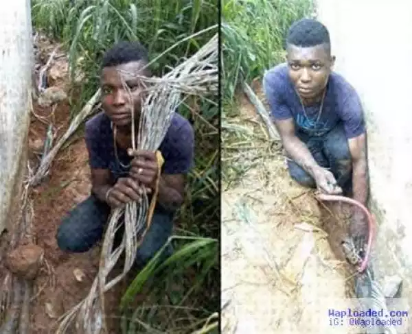 Find Out What a Man Said After Being Caught Stealing Cables Meant for Light Up Lagos Project